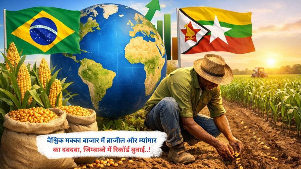 वैश्विक मक्का बाजार में ब्राजील और म्यांमार का दबदबा, जिम्बाब्वे में रिकॉर्ड बुवाई..!