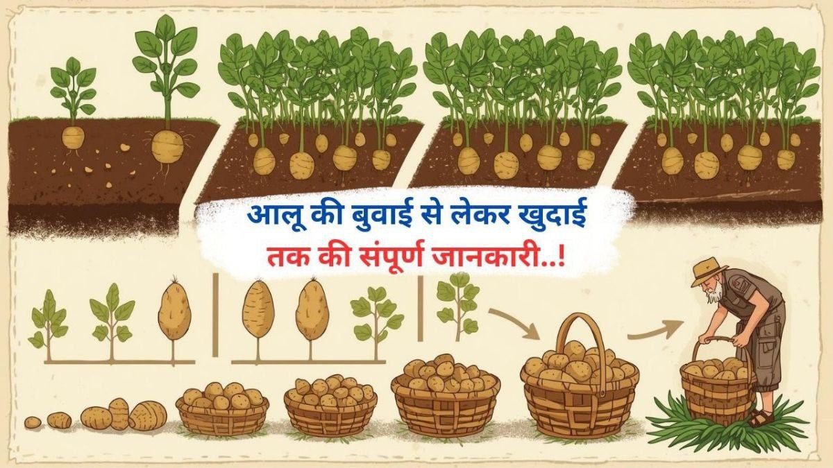आलू की बुवाई से लेकर खुदाई तक की संपूर्ण जानकारी..!