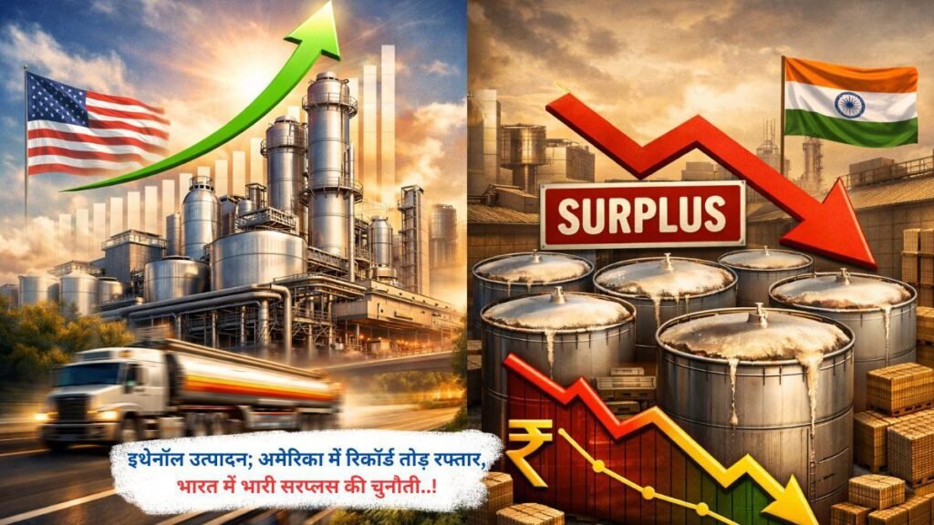 इथेनॉल उत्पादन से अमेरिका में रिकॉर्ड तोड़ रफ्तार, भारत में भारी सरप्लस की चुनौती..!