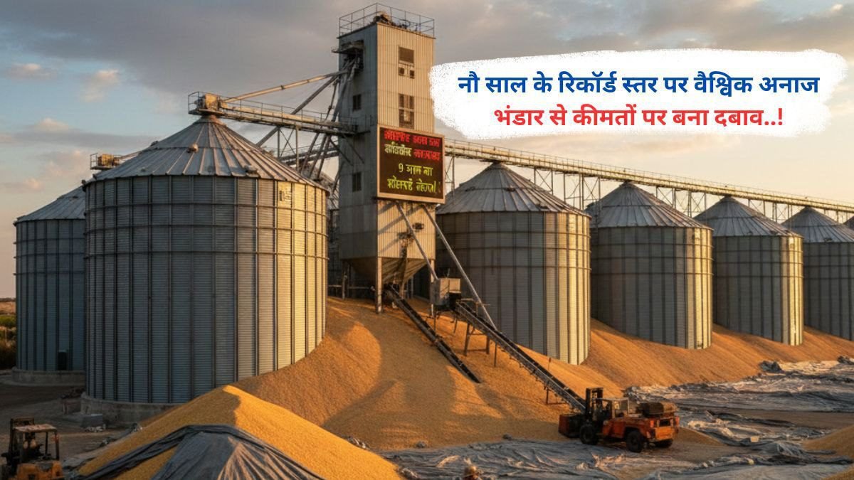 नौ साल के रिकॉर्ड स्तर पर वैश्विक अनाज भंडार से कीमतों पर बना दबाव..!
