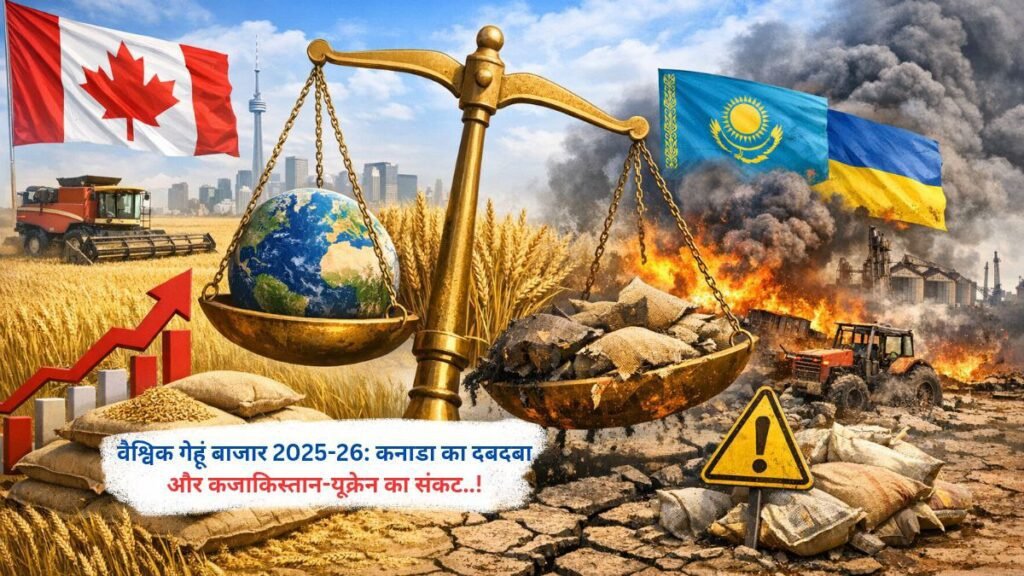 वैश्विक गेहूं बाजार 2025-26: कनाडा का दबदबा और कजाकिस्तान-यूक्रेन का संकट..!