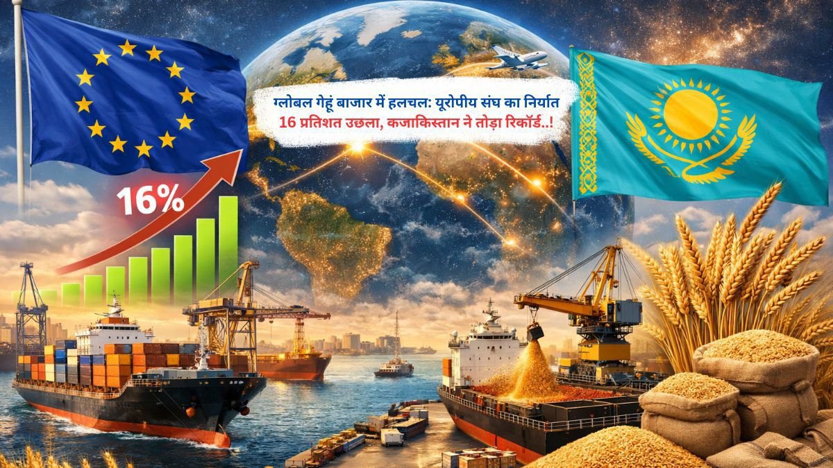 ग्लोबल गेहूं बाजार में हलचल: यूरोपीय संघ का निर्यात 16 प्रतिशत उछला, कजाकिस्तान ने तोड़ा रिकॉर्ड..!