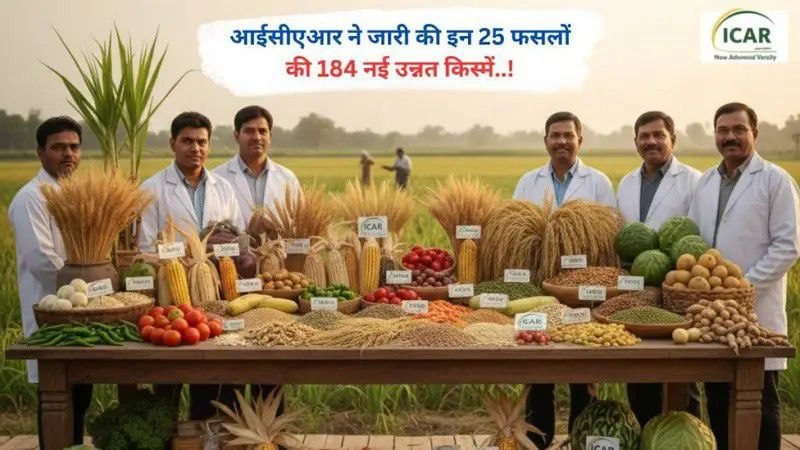 आईसीएआर ने जारी की इन 25 फसलों की 184 नई उन्नत किस्में..!