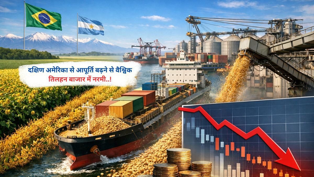 दक्षिण अमेरिका से आपूर्ति बढ़ने से वैश्विक तिलहन बाजार में नरमी..!