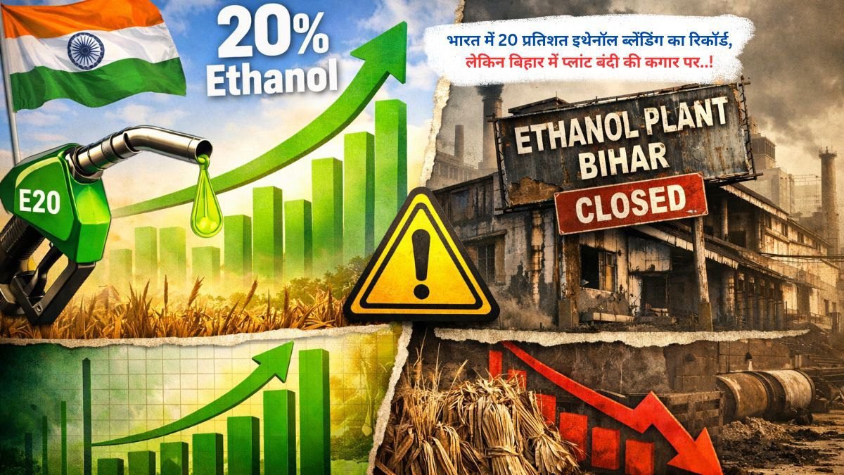 भारत में 20 प्रतिशत इथेनॉल ब्लेंडिंग का रिकॉर्ड, लेकिन बिहार में प्लांट बंदी की कगार पर..!