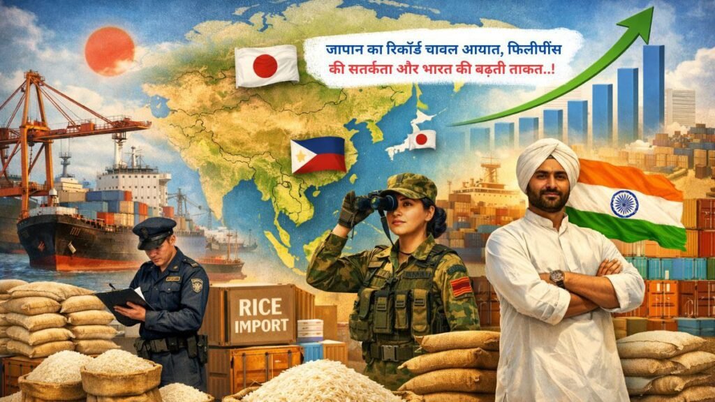 जापान का रिकॉर्ड चावल आयात, फिलीपींस की सतर्कता और भारत की बढ़ती ताकत..!