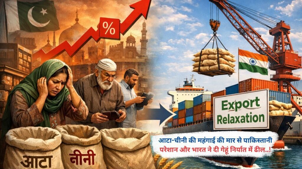आटा-चीनी की महंगाई की मार से पाकिस्तानी परेशान और भारत ने दी गेहूं निर्यात में ढील..!