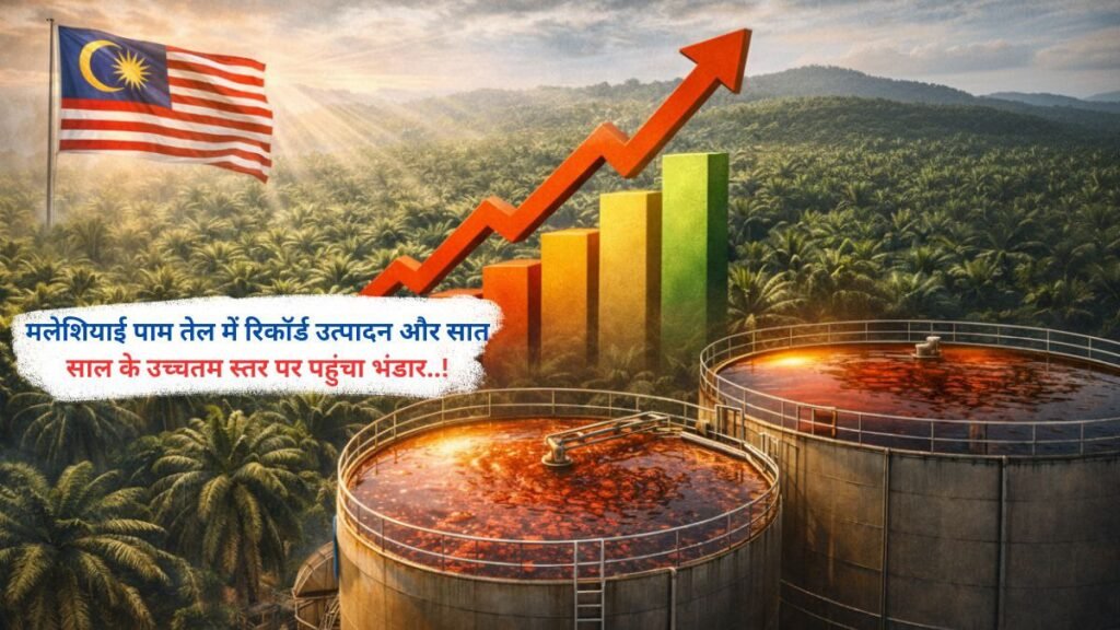 मलेशियाई पाम तेल में रिकॉर्ड उत्पादन से सात साल के उच्चतम स्तर पर पहुंचा भंडार..!