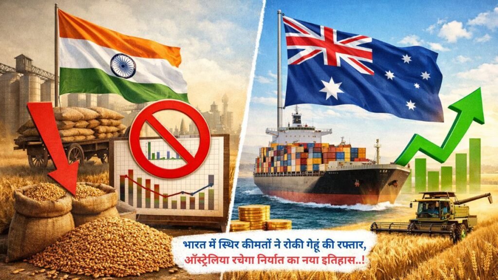 भारत में स्थिर कीमतों ने रोकी गेहूं की रफ्तार, ऑस्ट्रेलिया रचेगा निर्यात का नया इतिहास..!