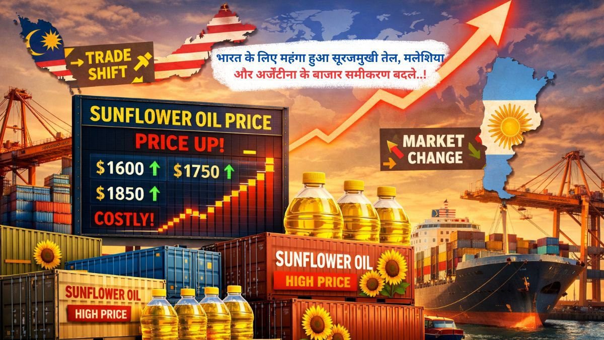 भारत के लिए महंगा हुआ सूरजमुखी तेल, मलेशिया और अर्जेंटीना के बाजार समीकरण बदले..!