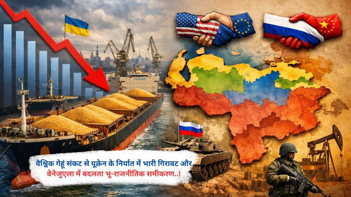 वैश्विक गेहूं संकट से यूक्रेन के निर्यात में भारी गिरावट और वेनेजुएला में बदलता भू-राजनीतिक समीकरण..!