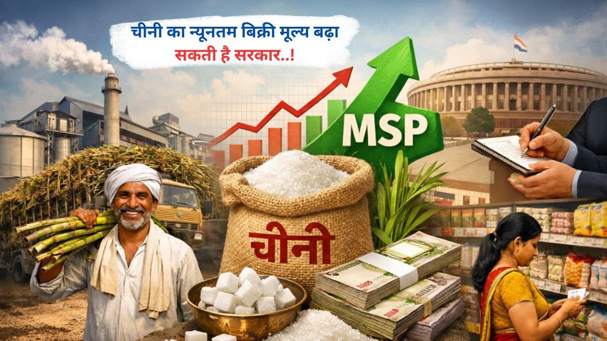 चीनी का न्यूनतम बिक्री मूल्य बढ़ा सकती है सरकार..!