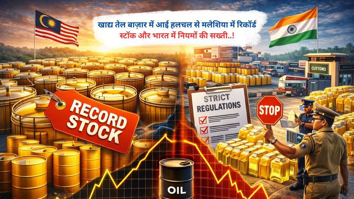 खाद्य तेल बाज़ार में आई हलचल से मलेशिया में रिकॉर्ड स्टॉक और भारत में नियमों की सख्ती..!
