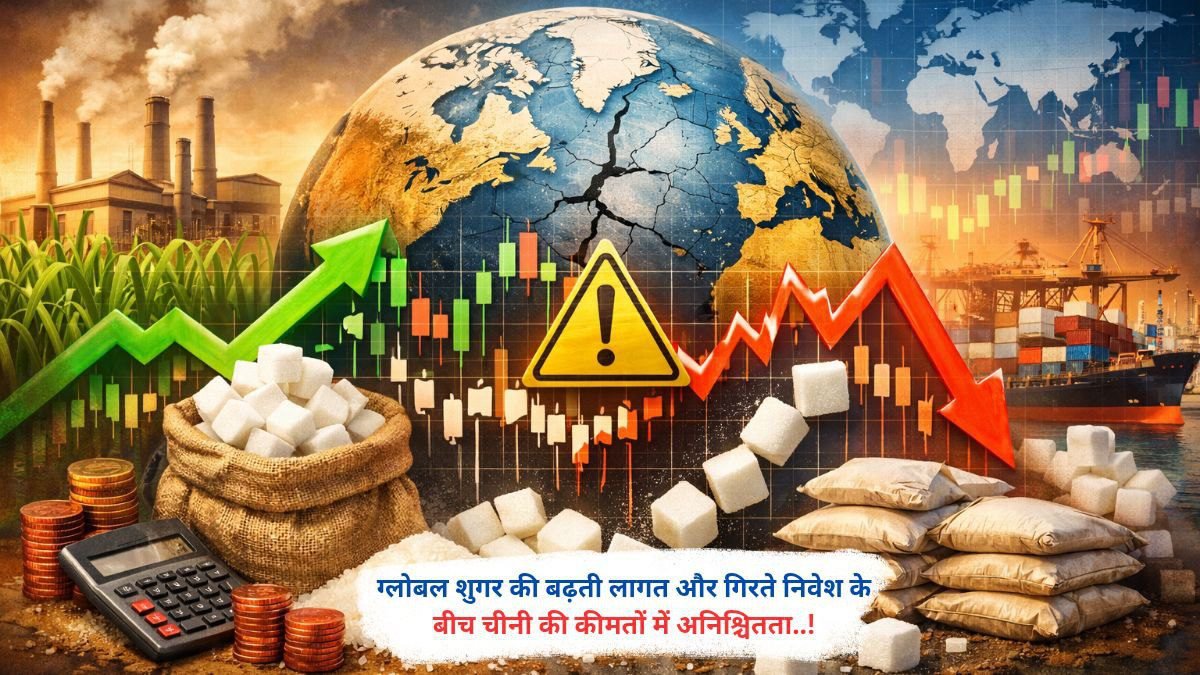 ग्लोबल शुगर की बढ़ती लागत और गिरते निवेश के बीच चीनी की कीमतों में अनिश्चितता..!