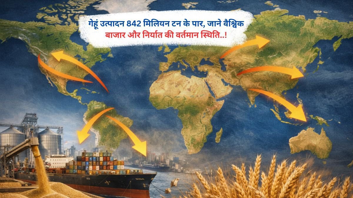 गेहूं उत्पादन 842 मिलियन टन के पार, जाने वैश्विक बाजार और निर्यात की वर्तमान स्थिति..!
