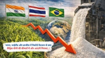 भारत, थाईलैंड और ब्राजील में रिकॉर्ड पैदावार से क्या वैश्विक चीनी की कीमतों में और आएगी गिरावट..!