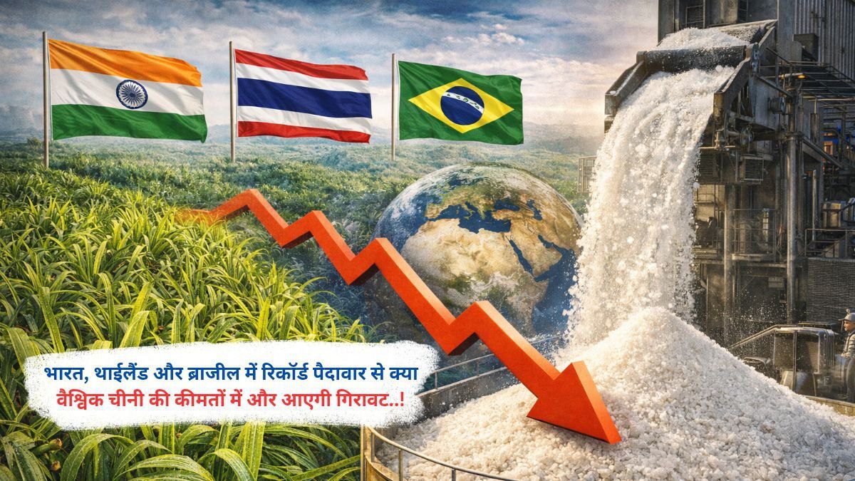 भारत, थाईलैंड और ब्राजील में रिकॉर्ड पैदावार से क्या वैश्विक चीनी की कीमतों में और आएगी गिरावट..!
