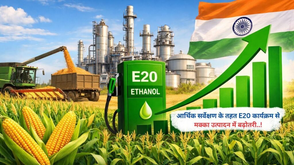 आर्थिक सर्वेक्षण के तहत E20 कार्यक्रम से मक्का उत्पादन में बढ़ोतरी..!