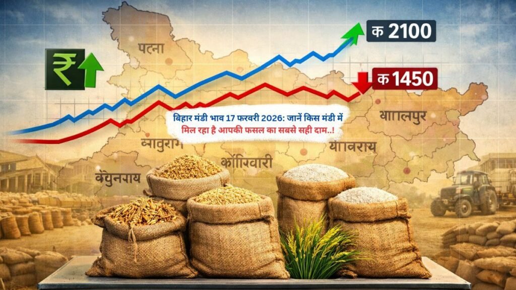बिहार मंडी भाव 17 फरवरी 2026: जानें किस मंडी में मिल रहा है आपकी फसल का सबसे सही दाम..!