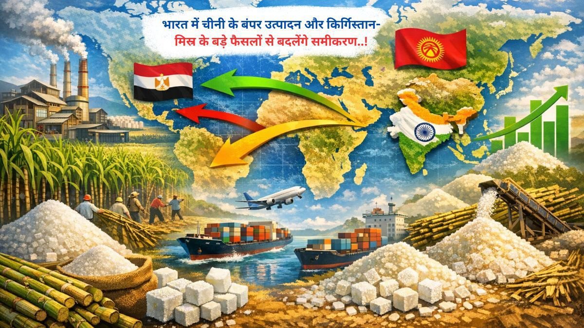 भारत में चीनी के बंपर उत्पादन और किर्गिस्तान-मिस्र के बड़े फैसलों से बदलेंगे समीकरण..!