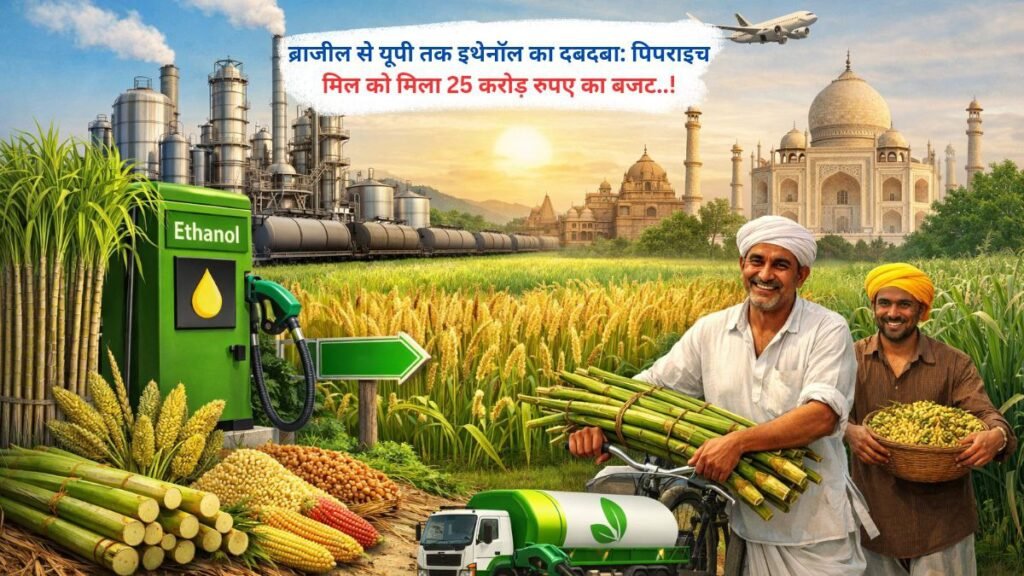 ब्राजील से यूपी तक इथेनॉल का दबदबा: पिपराइच मिल को मिला 25 करोड़ रुपए का बजट..!