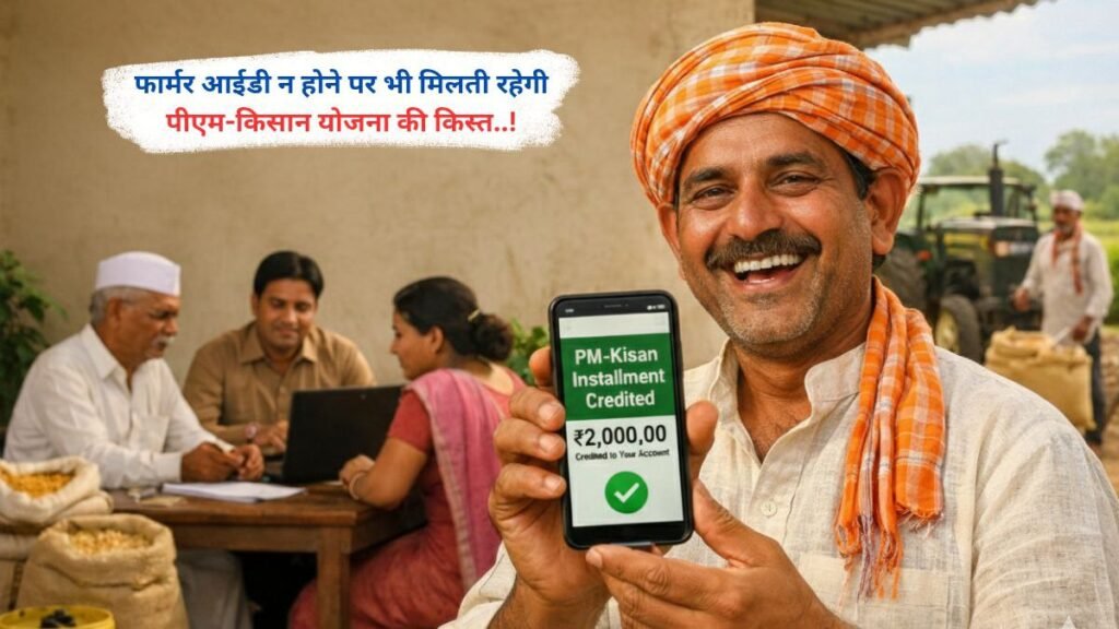 फार्मर आईडी न होने पर भी मिलती रहेगी पीएम-किसान योजना की किस्त..!