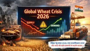 वैश्विक गेहूं संकट 2026: रूस-कजाकिस्तान तनाव और भारत की बड़ी एक्सपोर्ट से बदलेंगे बाजार..!
