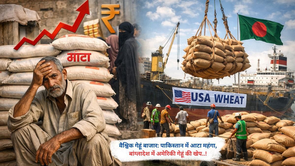 वैश्विक गेहूं बाजार: पाकिस्तान में आटा महंगा, बांग्लादेश में अमेरिकी गेहूं की खेप..!