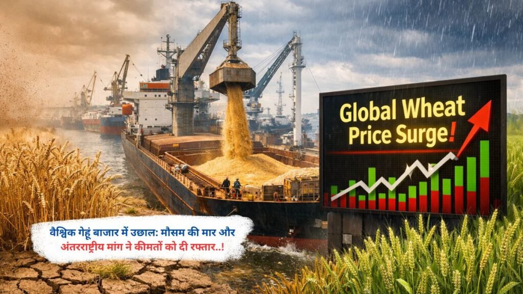 वैश्विक गेहूं बाजार में उछाल: मौसम की मार और अंतरराष्ट्रीय मांग ने कीमतों को दी रफ्तार..!