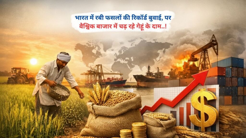 भारत में रबी की रिकॉर्ड बुवाई, पर वैश्विक बाजार में चढ़ रहे गेहूं के दाम..!