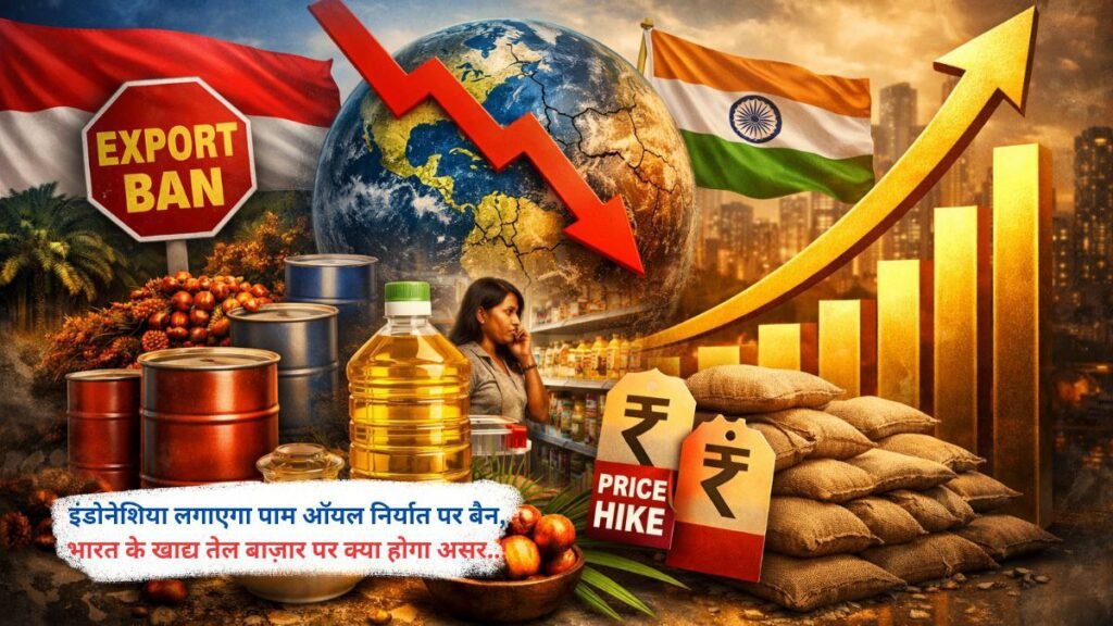 इंडोनेशिया लगाएगा पाम ऑयल निर्यात पर बैन, भारत के खाद्य तेल बाज़ार पर क्या होगा असर..!