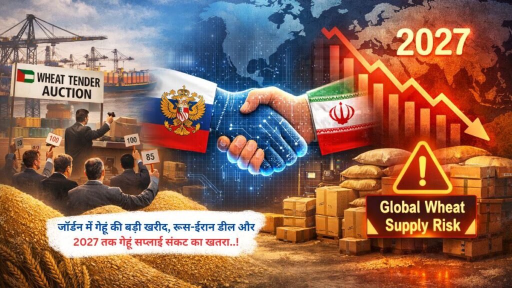 जॉर्डन में गेहूं की बड़ी खरीद, रूस-ईरान डील और 2027 तक गेहूं सप्लाई संकट का खतरा..!