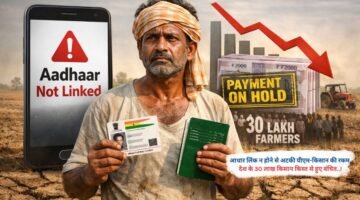 आधार लिंक न होने से अटकी पीएम-किसान की रकम, देश के 30 लाख किसान किस्त से हुए वंचित..!