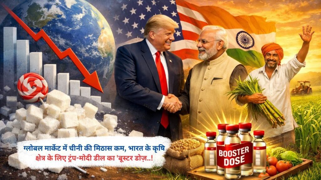 ग्लोबल मार्केट में चीनी की मिठास कम, भारत के कृषि क्षेत्र के लिए ट्रंप-मोदी डील का 'बूस्टर डोज़..!
