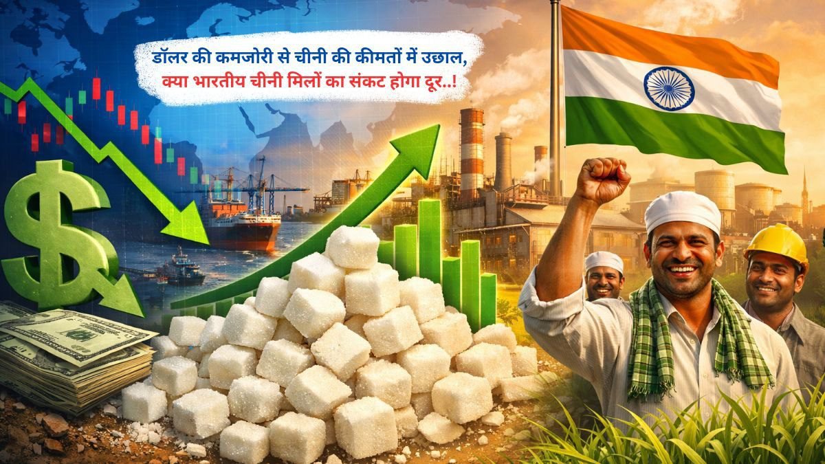 डॉलर की कमजोरी से चीनी की कीमतों में उछाल, क्या भारतीय चीनी मिलों का संकट होगा दूर..!