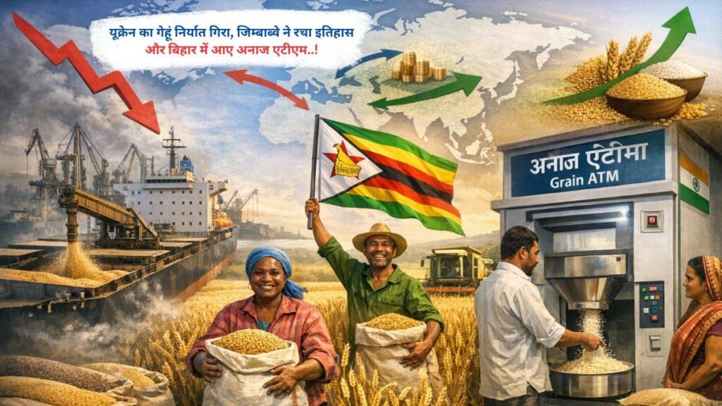 यूक्रेन का गेहूं निर्यात गिरा, जिम्बाब्वे ने रचा इतिहास और बिहार में आए अनाज एटीएम..!