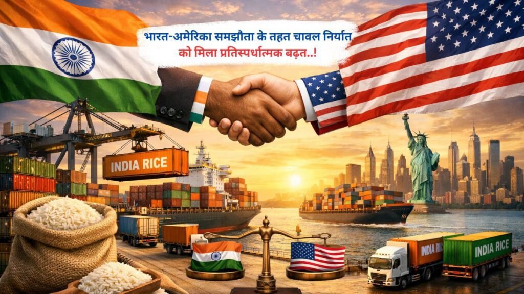 भारत-अमेरिका समझौता के तहत चावल निर्यात को मिला प्रतिस्पर्धात्मक बढ़त..!