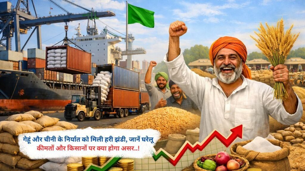 गेहूं और चीनी के निर्यात को मिली हरी झंडी, जानें घरेलू कीमतों और किसानों पर क्या होगा असर..!