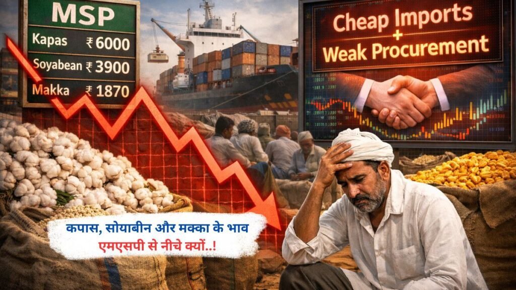 कपास, सोयाबीन और मक्का के भाव एमएसपी से नीचे क्यों आए..!