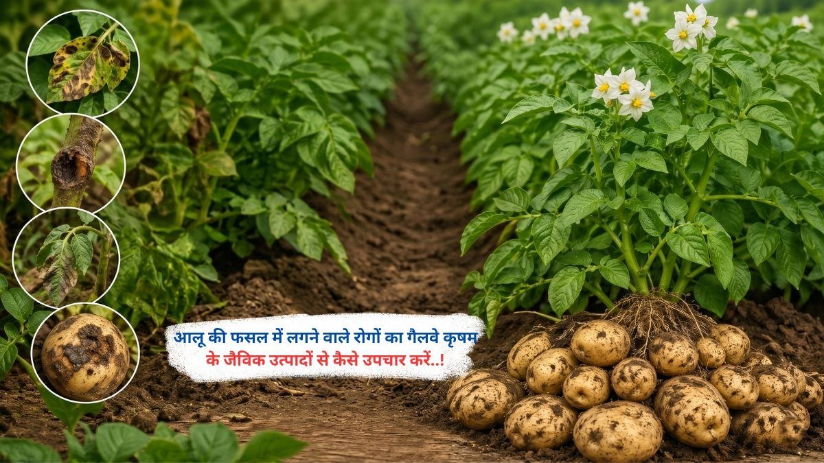 आलू की फसल में रोगों का गैलवे कृषम के जैविक उत्पादों से प्राकृतिक उपचार