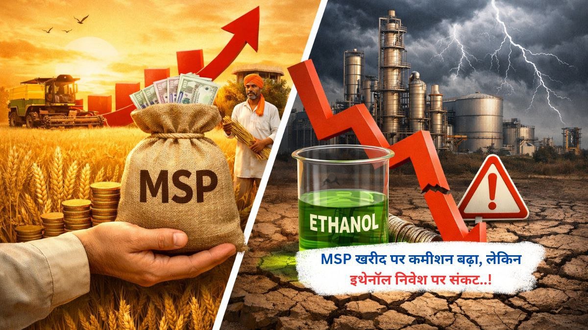 MSP खरीद पर कमीशन बढ़ा, लेकिन इथेनॉल निवेश पर संकट..!