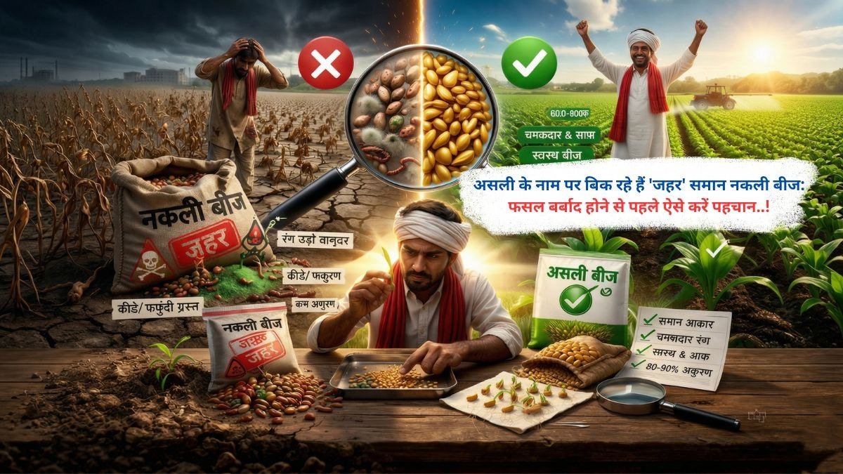 असली के नाम पर बिक रहे हैं 'जहर' समान नकली बीज: फसल बर्बाद होने से पहले ऐसे करें पहचान..!
