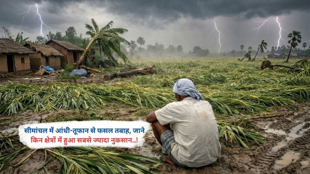 सीमांचल में आंधी-तूफान से फसल तबाह, जाने किन क्षेत्रों में हुआ सबसे ज्यादा नुकसान..!