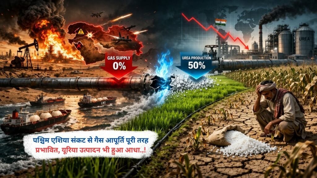 पश्चिम एशिया संकट से गैस आपूर्ति पूरी तरह प्रभावित, यूरिया उत्पादन भी हुआ आधा..!