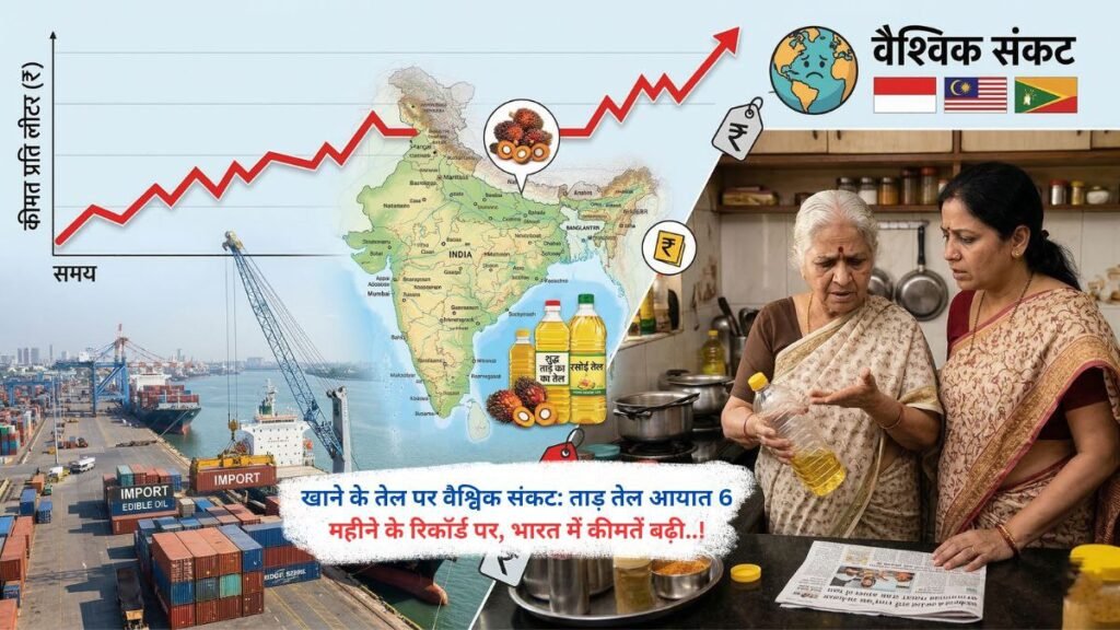 खाने के तेल पर वैश्विक संकट: ताड़ तेल आयात 6 महीने के रिकॉर्ड पर, भारत में कीमतें बढ़ी..!