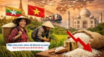 वैश्विक चावल बाजार: म्यांमार और वियतनाम का दबदबा, भारत में बासमती चावल की गिरती कीमतें..!