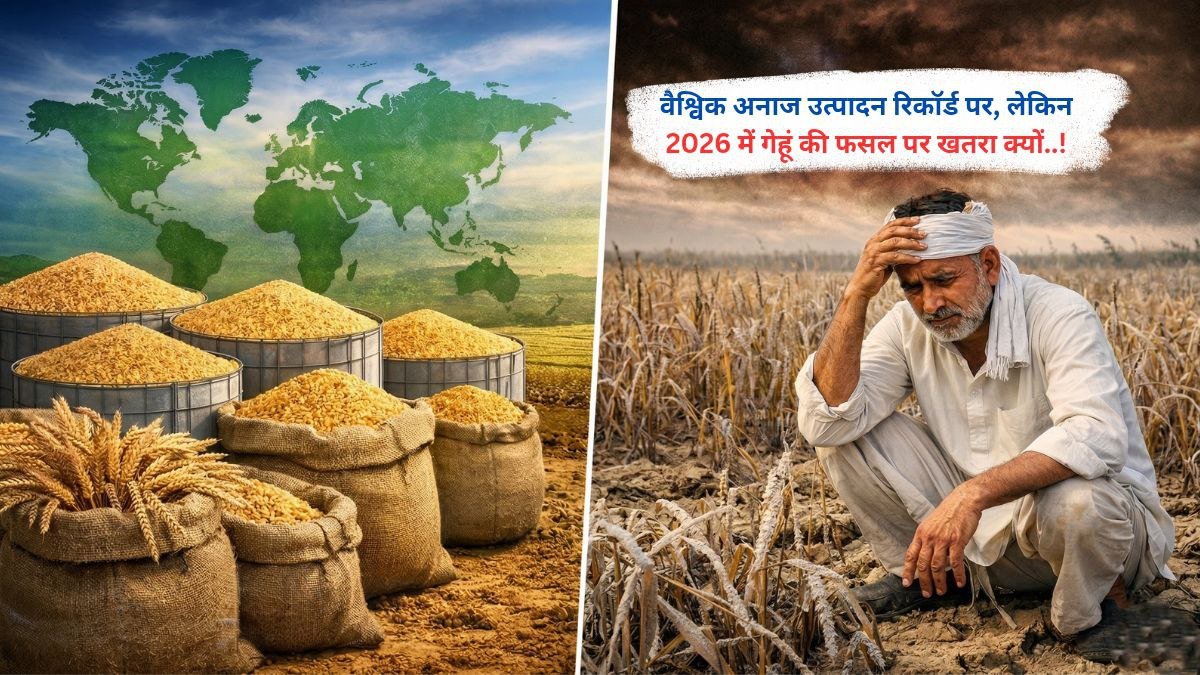 वैश्विक अनाज उत्पादन रिकॉर्ड पर, लेकिन 2026 में गेहूं की फसल पर खतरा क्यों..!