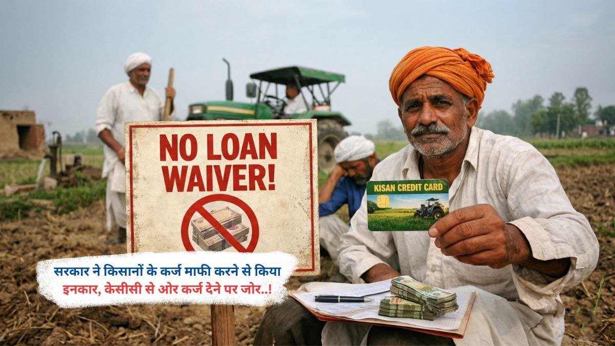 सरकार ने किसानों के कर्ज माफी से किया इनकार, केसीसी से ओर कर्ज देने पर जोर..!