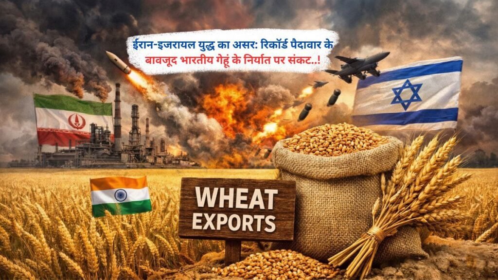 ईरान-इजरायल युद्ध का असर: रिकॉर्ड पैदावार के बावजूद भारतीय गेहूं के निर्यात पर संकट..!