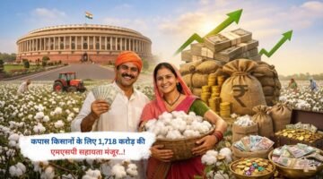 कपास किसानों के लिए 1,718 करोड़ की एमएसपी सहायता मंजूर..!